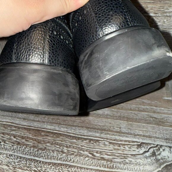 Thom Browne Pebble Leather Longwing Wingtip Oxford Brogues Rubber Sole - Picture 10 of 13